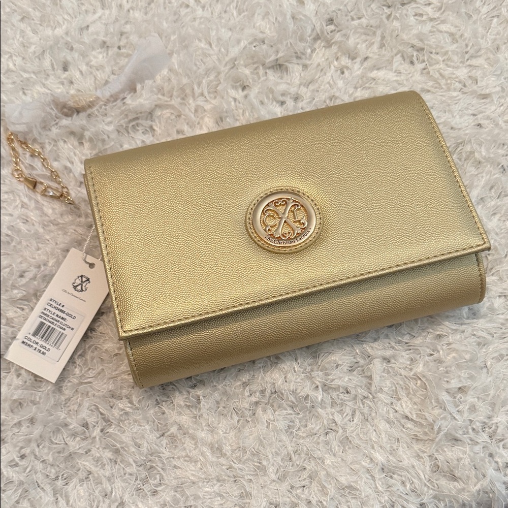 ⭐️$25⭐️CXL by Christian Lacroix Luxurious Gold Women's Clutch/shoulder bag. NWT